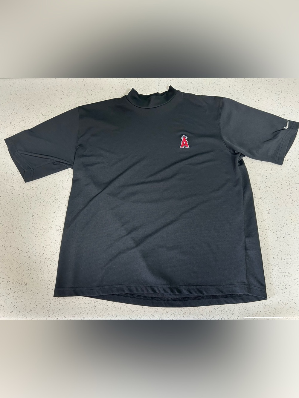 Vintage Nike Team LA Angels Dri Fit Mock Neck Shirt L